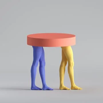 3d render, abstract minimal surreal fashion concept, funny contemporary art イラスト素材