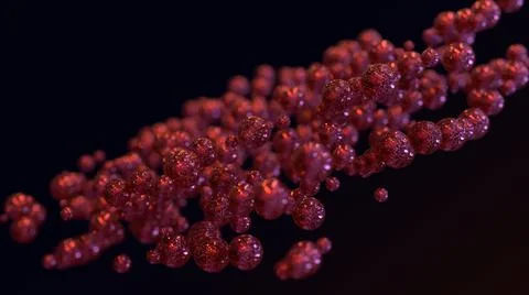 3D Render Abstract, Modern background, sparkling red particles Illustrazione stock