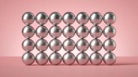 3d render, abstract modern minimal background, wall construction Stock Illustration