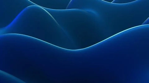 3d render abstract modern wave background. Fluid wave shapes. Deformed surfac Illustrazione stock