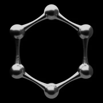 3d render of abstract molecule structure made of liquid material. Metal mater 스톡 일러스트