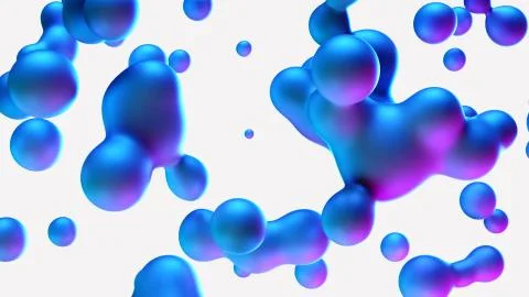 3d render Abstract Motion minimal art liquid background Stock Illustration