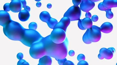 3d render Abstract Motion minimal art liquid background Stock Illustration