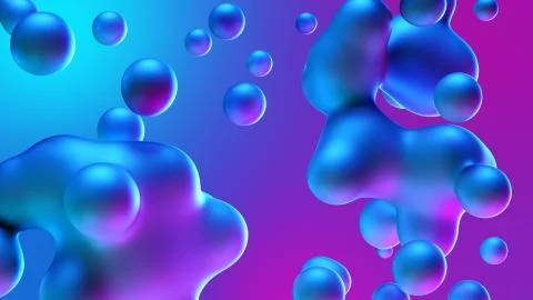 3d render Abstract Motion minimal art liquid background Stock Illustration
