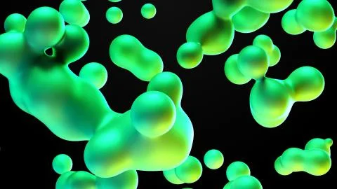 3d render Abstract Motion minimal art liquid background Stock Illustration