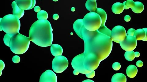 3d render Abstract Motion minimal art liquid background Stock Illustration