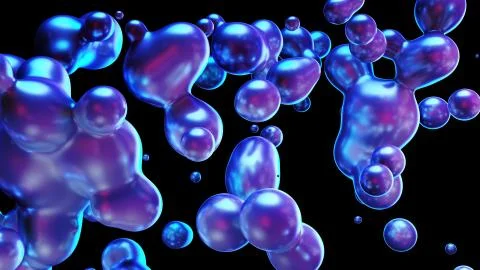 3d render Abstract Motion minimal art liquid background Stock Illustration