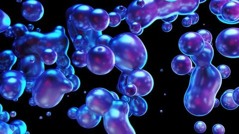 3d render Abstract Motion minimal art liquid background Stock Illustration
