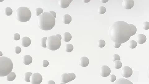 3d render abstract moving white balls loop animation on white background Stock Footage 205002506