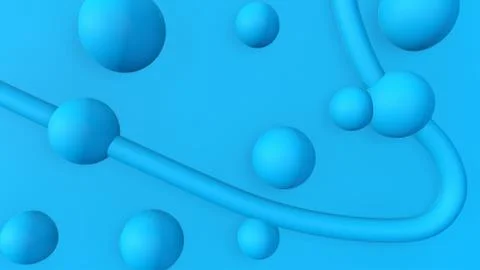 3d render Abstract multi-colored objects minimalist background Illustrazione stock