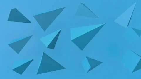 3d render Abstract multi-colored objects minimalist background 스톡 일러스트