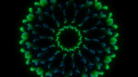 3d render. Abstract neon animation background with rotation wavy color patterns. Видео 171134319