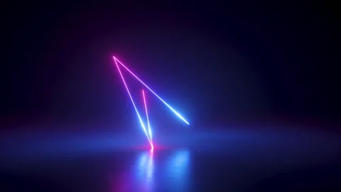 3d render, abstract neon background, looped animation glowing zigzag line Stock Footage 132718582