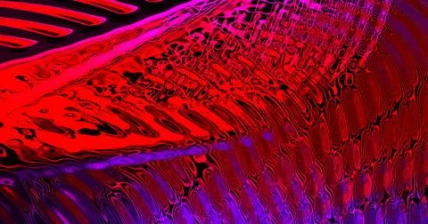 3d render, abstract neon background, colorful metallic texture, iridescent Stock Illustration
