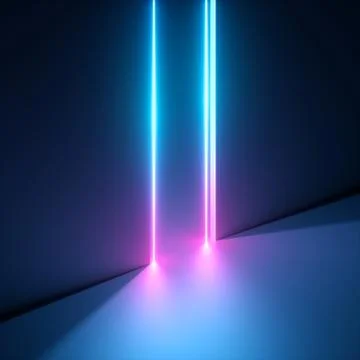 3d render, abstract neon background, pink blue vivid light Stock Illustration