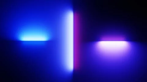 3d render, abstract neon background with glowing lines. Dark wall illuminated Fotos de archivo