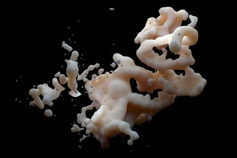 3d render abstract organic element. Subsurface scattering material. Macro or  Illustrazione stock
