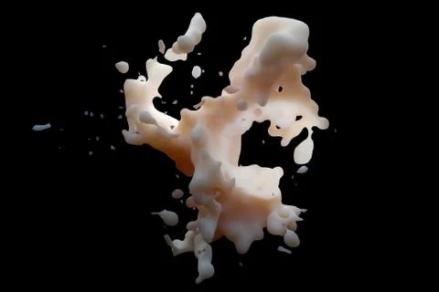 3d render abstract organic element. Subsurface scattering material. Macro or  Illustrazione stock