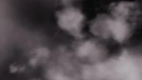 3d Render abstract overlay of smoke clouds, fog, on black background Stock Illustration