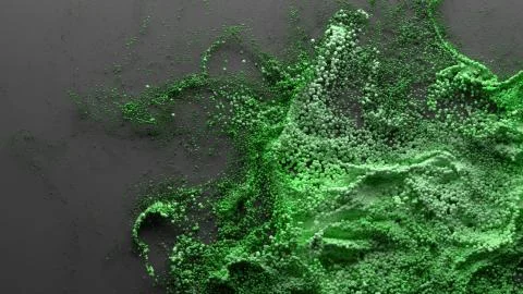 3d render abstract particle background. A lot of random particles forced with Stock Illustration