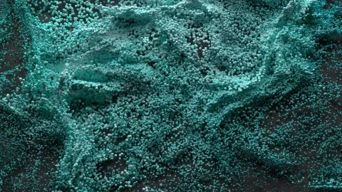 3d render abstract particle background. A lot of random particles forced with Stock Illustration