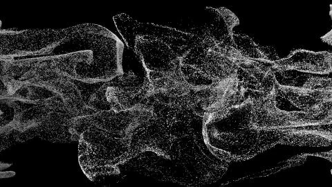 3d render abstract particle simulation background. Festive and fun illustrati Stock Illustration