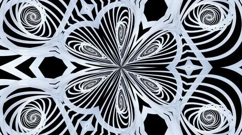 3d render abstract pattern. Kaleidoscope effect with symmetrical structure with イラスト素材