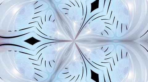 3d render abstract pattern. Kaleidoscope effect with symmetrical structure with Illustrazione stock