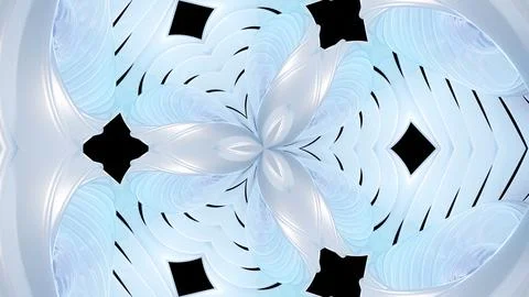 3d render abstract pattern. Kaleidoscope effect with symmetrical structure with Stock Illustration