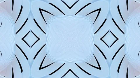 3d render. Abstract pattern. Pearl material. Kaleidoscope effect with Illustrazione stock