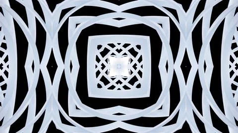 3d render. Abstract pattern. Pearl material. Kaleidoscope effect with Stock Illustration