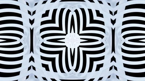 3d render. Abstract pattern. Pearl material. Kaleidoscope effect with Stock Illustration