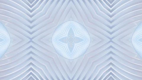 3d render. Abstract pattern. Pearl material. Kaleidoscope effect with 库存插图