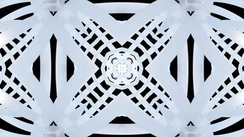 3d render. Abstract pattern. Pearl material. Kaleidoscope effect with Stock Illustration