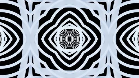 3d render. Abstract pattern. Pearl material. Kaleidoscope effect with Stock Illustration