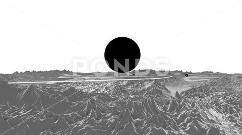 3d render of abstract planet surface. Very detailed sci fi or science fiction Stock Illustration