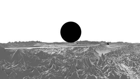 3d render of abstract planet surface. Very detailed sci fi or science fiction Stock Illustration