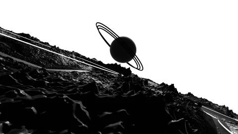 3d render of abstract planet surface. Very detailed sci fi or science fiction Stock Illustration