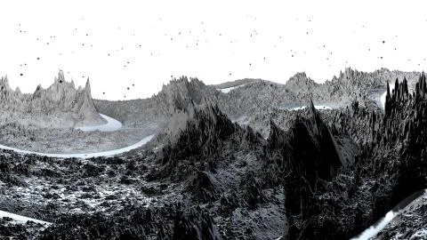 3d render of abstract planet surface. Very detailed sci fi or science fiction Stock Illustration