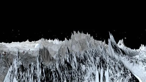 3d render of abstract planet surface. Very detailed sci fi or science fiction Stock Illustration