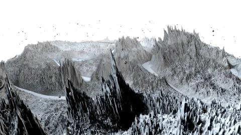 3d render of abstract planet surface. Very detailed sci fi or science fiction Stock Illustration