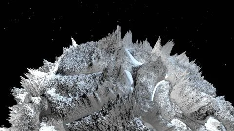 3d render of abstract planet surface. Very detailed sci fi or science fiction Stock Illustration