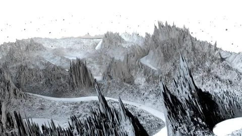 3d render of abstract planet surface. Very detailed sci fi or science fiction Stock Illustration