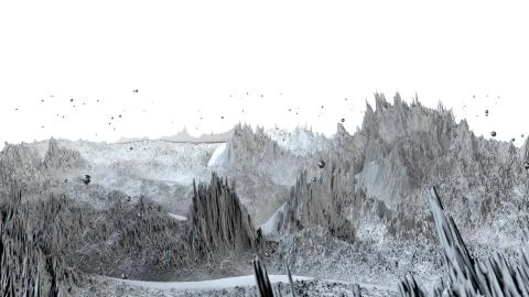 3d render of abstract planet surface. Very detailed sci fi or science fiction Stock Illustration
