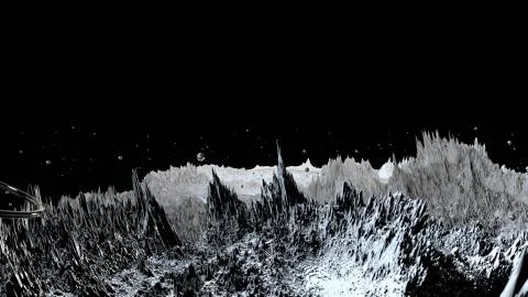 3d render of abstract planet surface. Very detailed sci fi or science fiction Stock Illustration