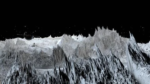 3d render of abstract planet surface. Very detailed sci fi or science fiction Stock Illustration