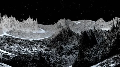 3d render of abstract planet surface. Very detailed sci fi or science fiction Stock Illustration