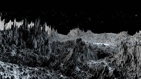 3d render of abstract planet surface. Very detailed sci fi or science fiction Stock Illustration