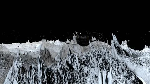 3d render of abstract planet surface. Very detailed sci fi or science fiction Stock Illustration