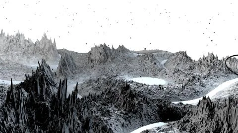3d render of abstract planet surface. Very detailed sci fi or science fiction Illustrazione stock